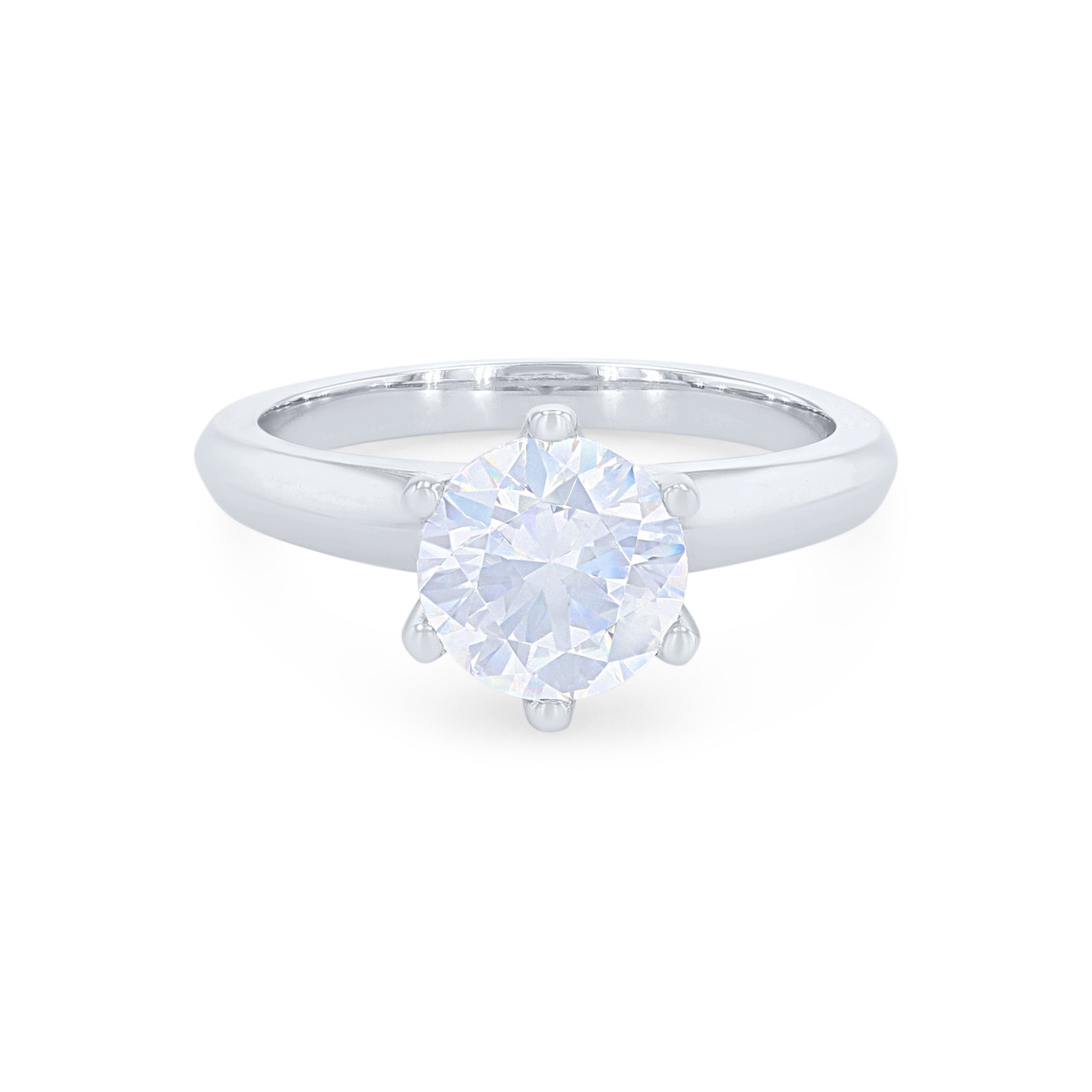 A. Jaffe Solitaire Six Prong Wide Tapered Engagement Setting 0