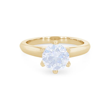 A. Jaffe Solitaire Six Prong Wide Tapered Engagement Setting In Yellow Gold 14K