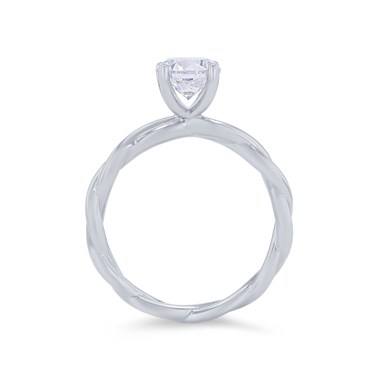 Solitaire Rope Twist Engagement Setting