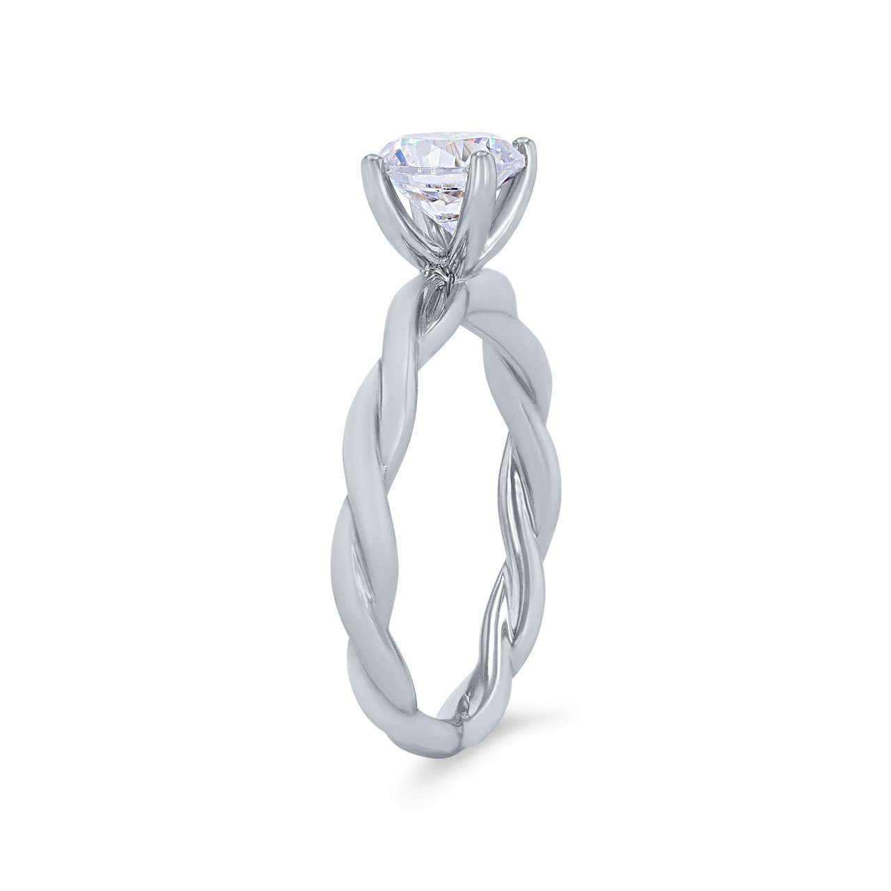 Solitaire Rope Twist Engagement Setting