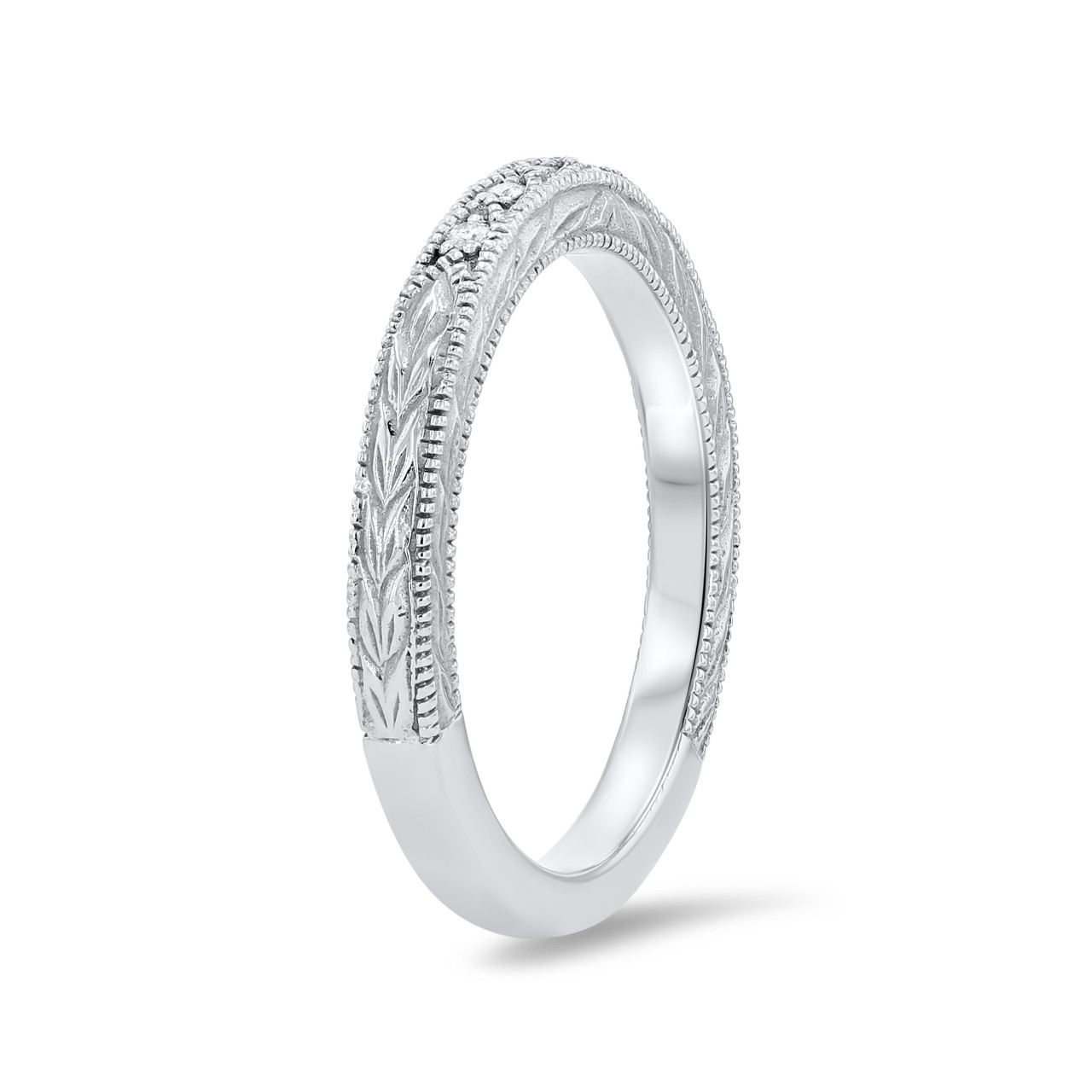 Artcarved Engraved Milgrain Wedding Band