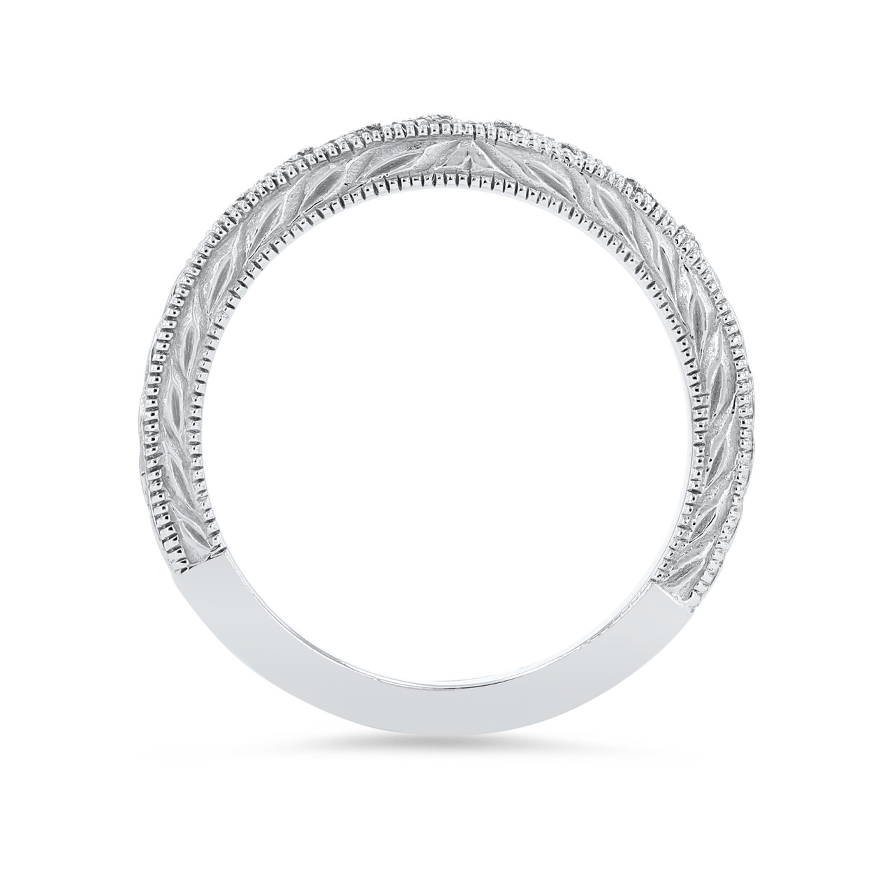 Artcarved Engraved Milgrain Wedding Band