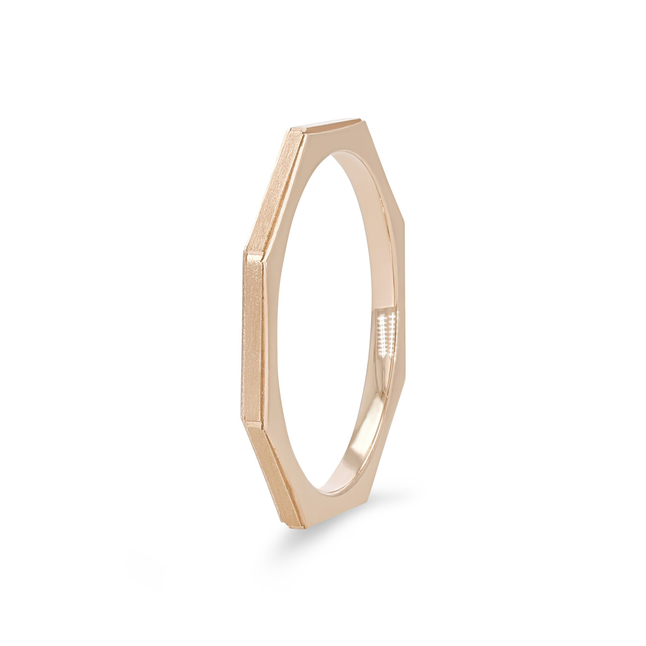 Octagon Geometric 1.5mm Wedding Band 1