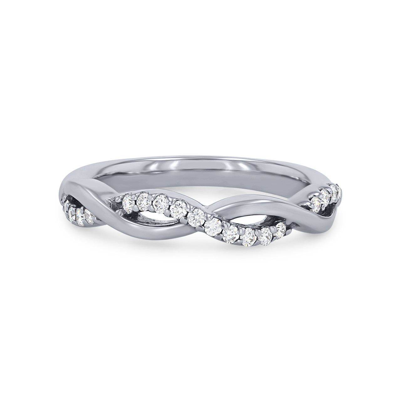 Artcarved Twist Half Diamond Wedding Band 0