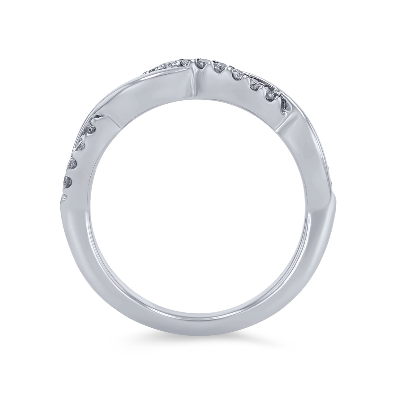 Artcarved Twist Half Diamond Wedding Band