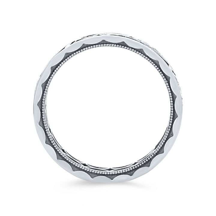 White Gold 18K Tacori Filigree Milgrain Wedding Band