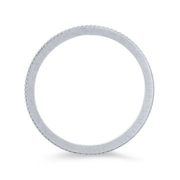 Milgrain Edge 1mm Wedding Band In White Gold 14K