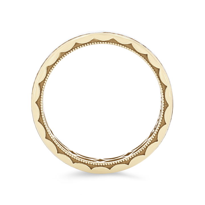 White And Yellow Gold 18K Tacori Two-Tone Hammer Wedding Band