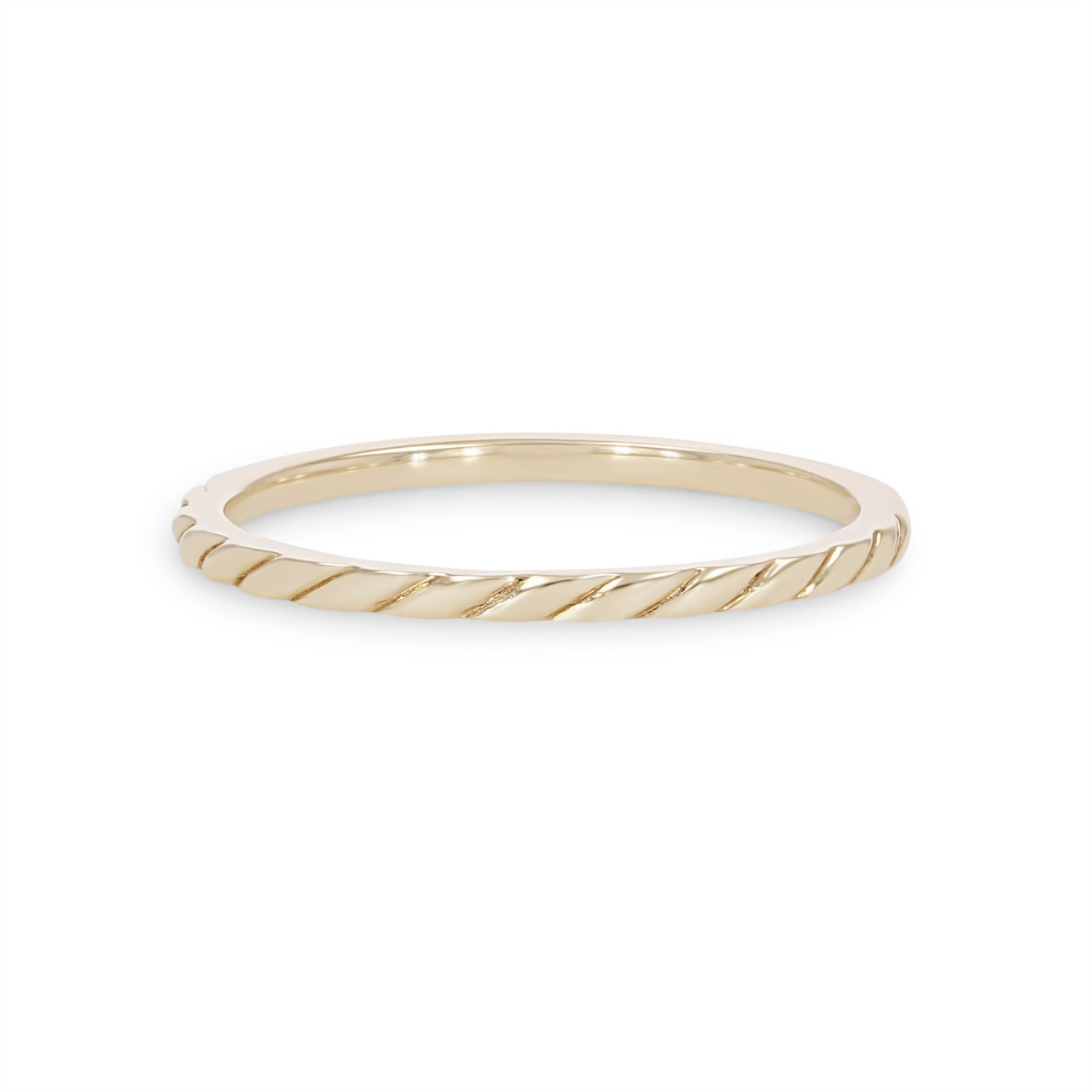 Rope Engraved 1mm Wedding Band 0