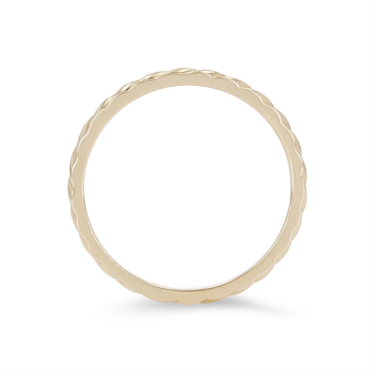 Rope Engraved 1mm Wedding Band 1