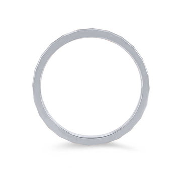Faceted 1.5mm Wedding Band In White Gold 14K