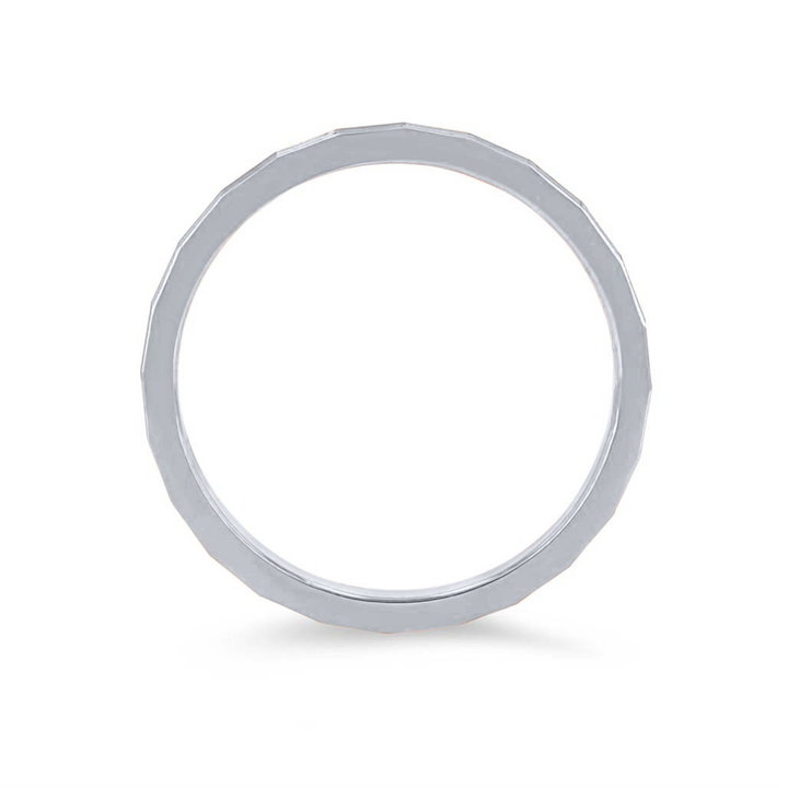 Faceted 1.5mm Wedding Band In White Gold 14K