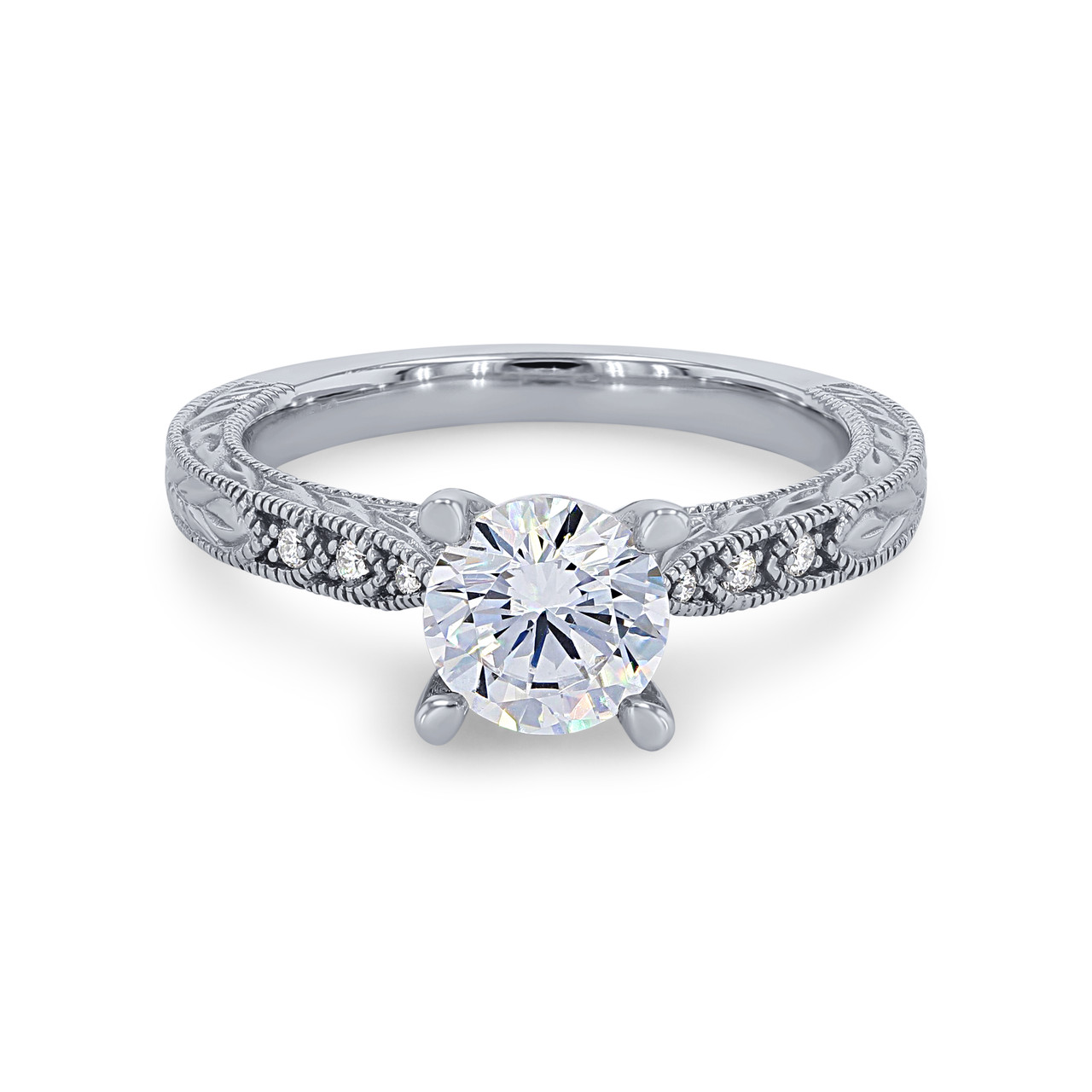Artcarved Engraved Milgrain Engagement Setting