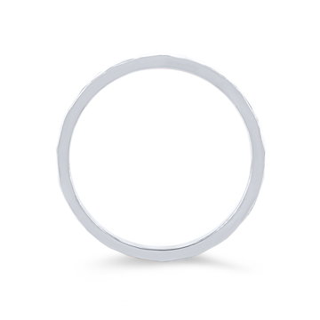 Hammer 1.5mm Wedding Band In White Gold 14K