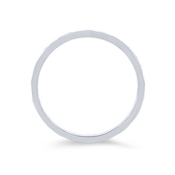 Hammer 1.5mm Wedding Band In White Gold 14K