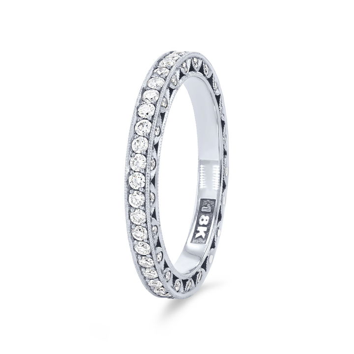 White Gold 18K Tacori Classic Crescent Eternity Band