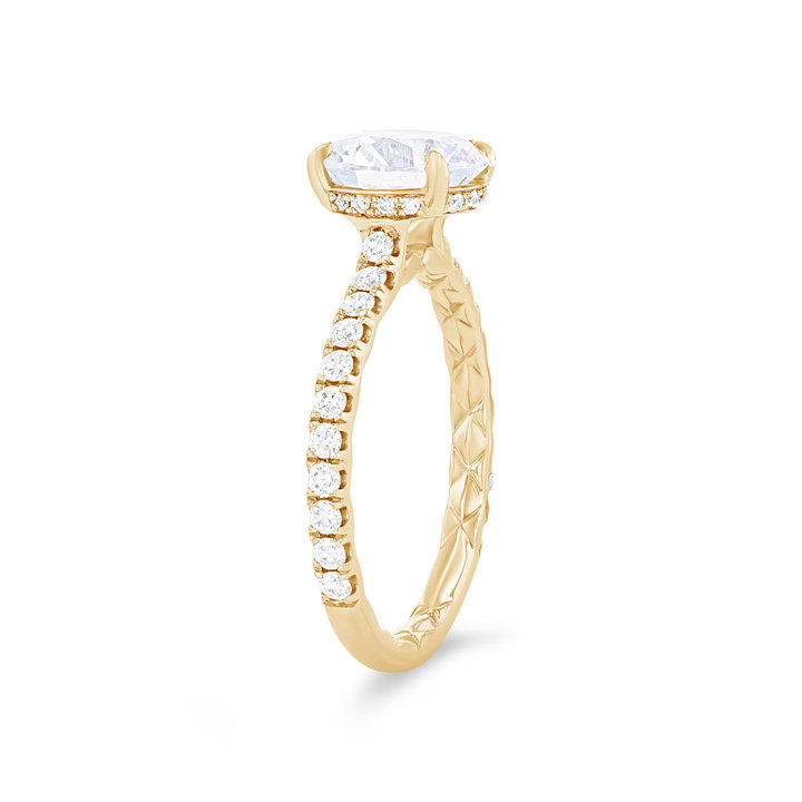 A. Jaffe Luxe Hidden Halo Engagement Setting In Yellow Gold 14K