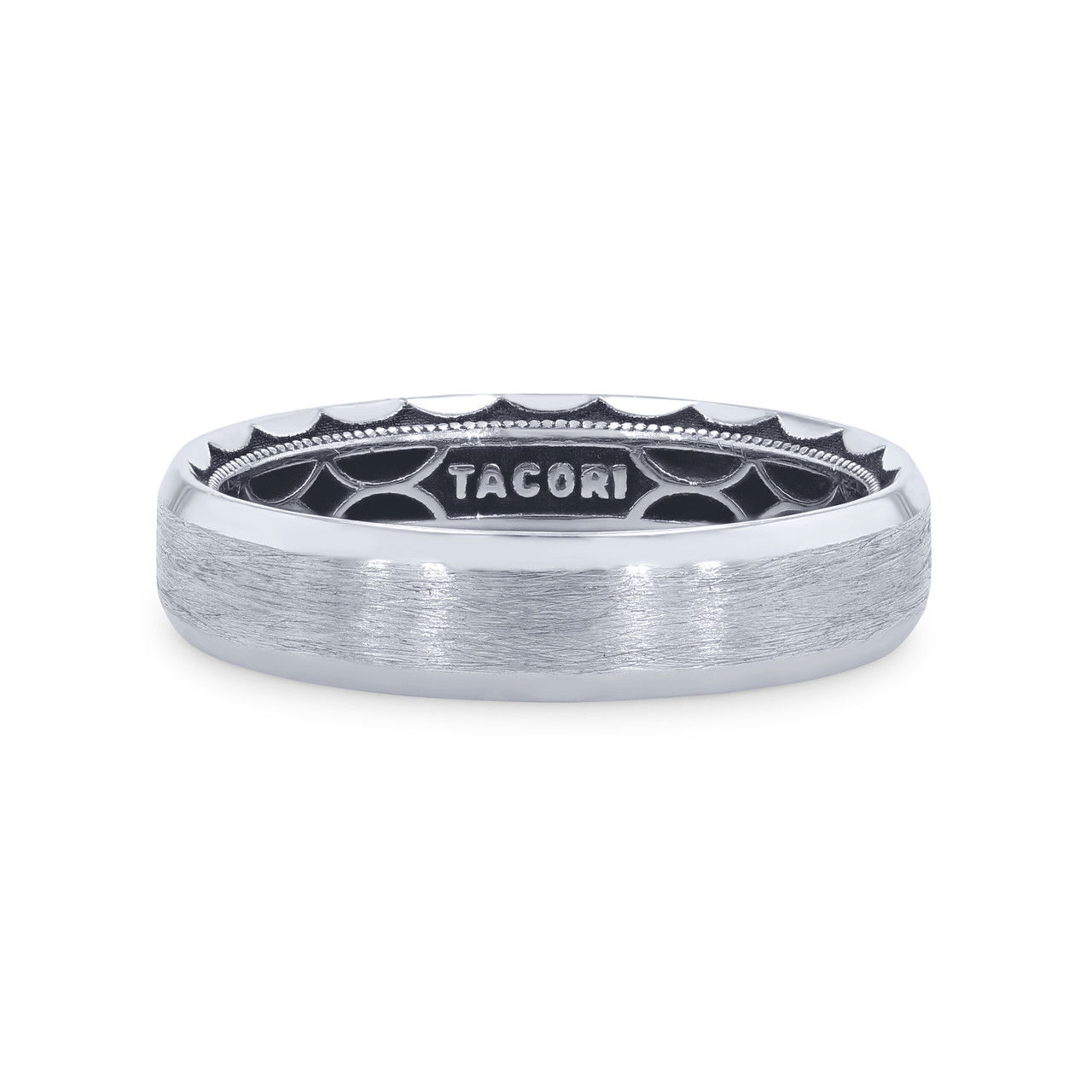 Tacori Matte Crescent Inlay Wedding Band