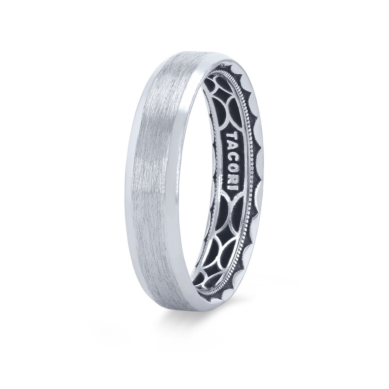 Tacori Matte Crescent Inlay Wedding Band