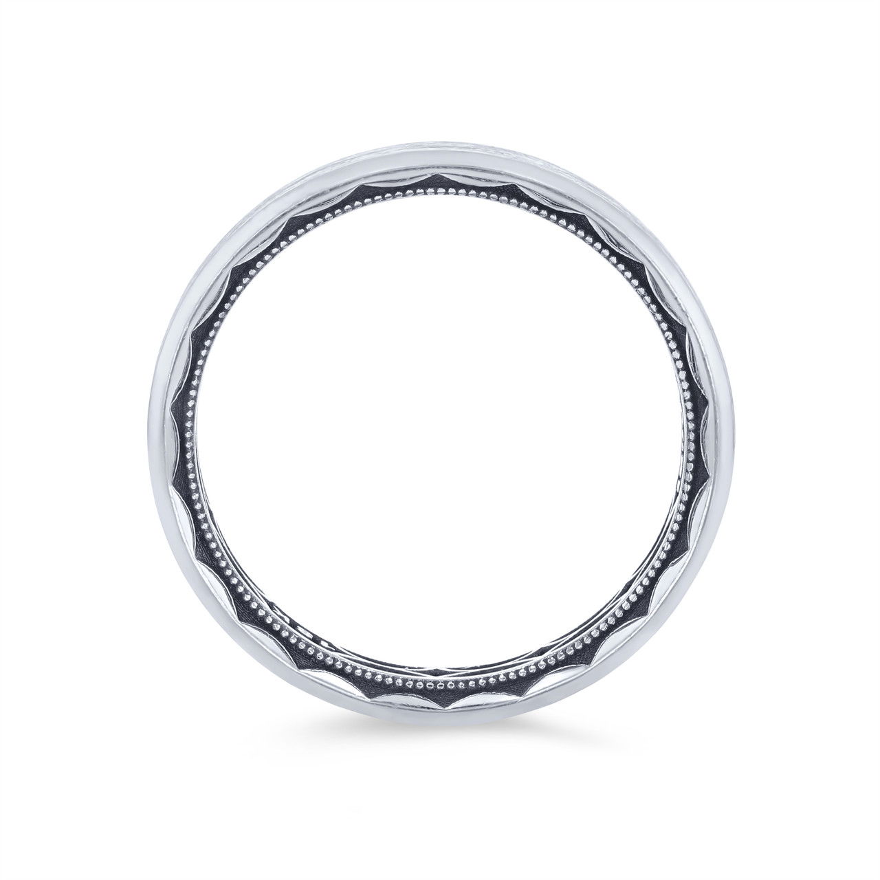 Tacori Matte Crescent Inlay Wedding Band