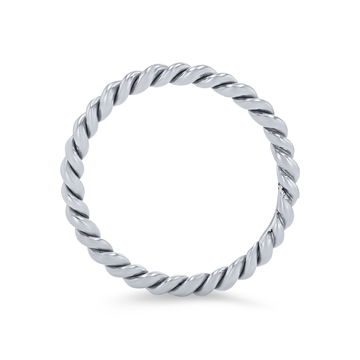 Petite Rope 2mm Wedding Band In White Gold 14K