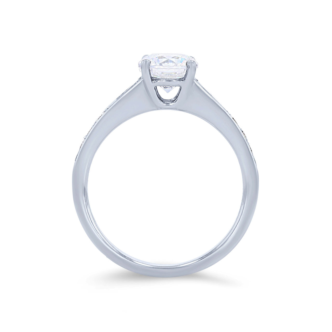 Simon G. Baguette and Round Diamond Engagement Setting 2