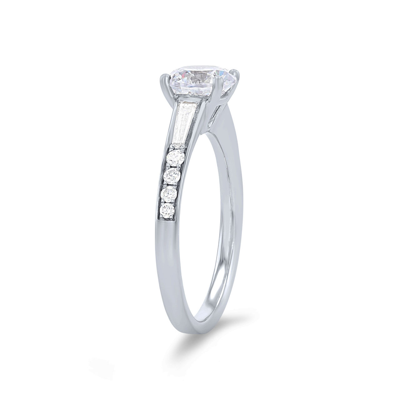 Simon G. Baguette and Round Diamond Engagement Setting 1