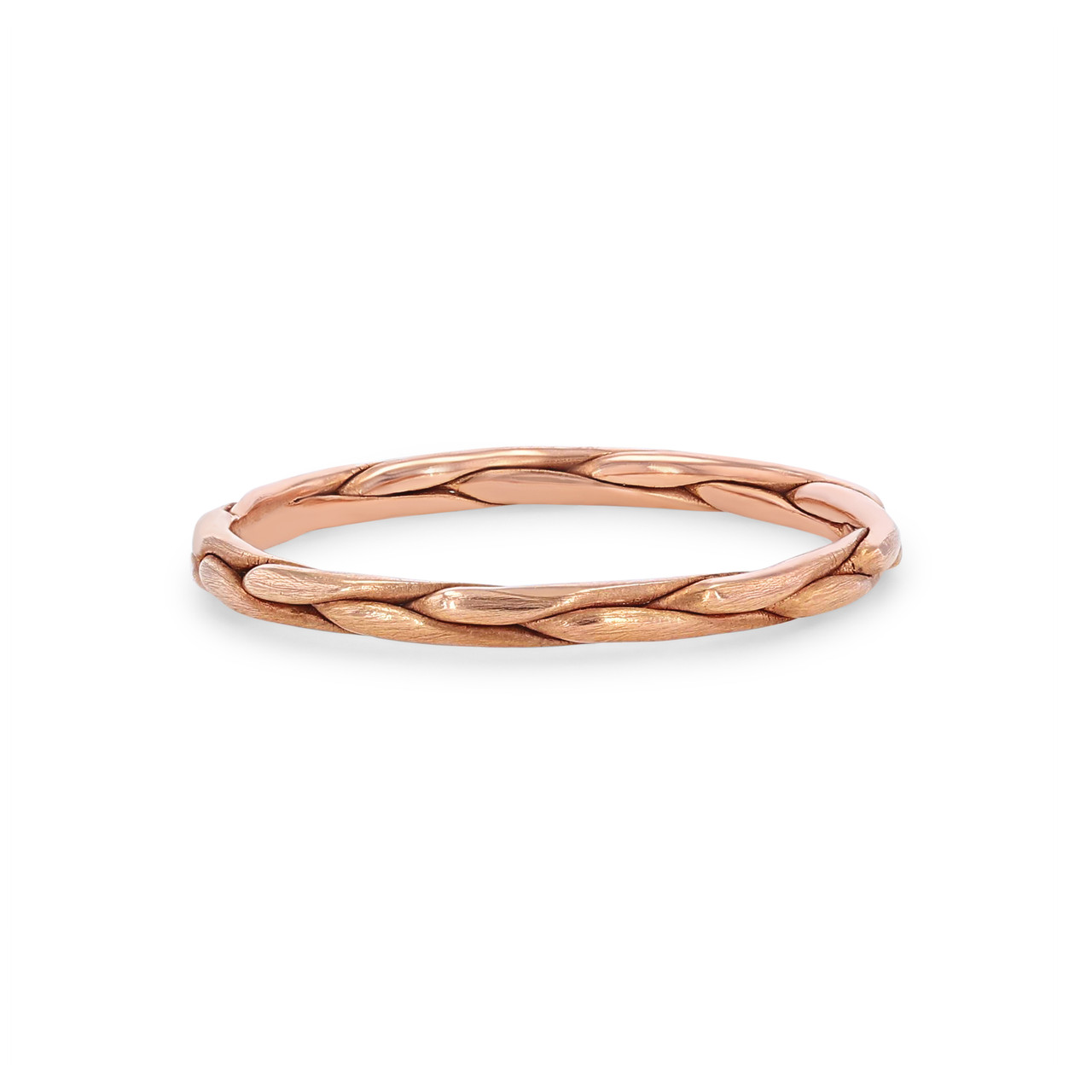 Matte Braided 2mm Wedding Band 0