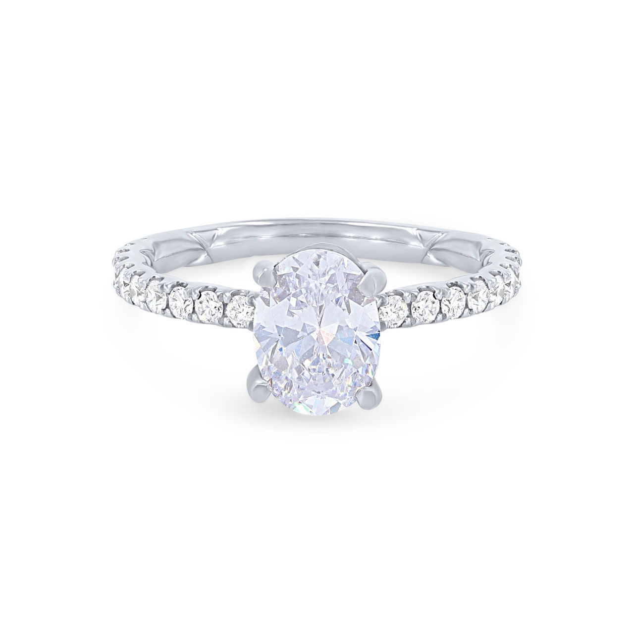 A. Jaffe Oval Hidden Halo Engagement Setting