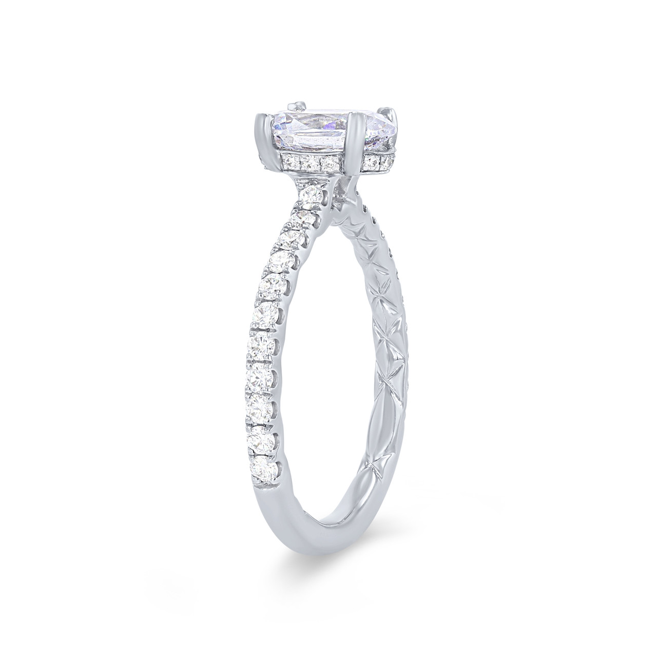 A. Jaffe Oval Hidden Halo Engagement Setting
