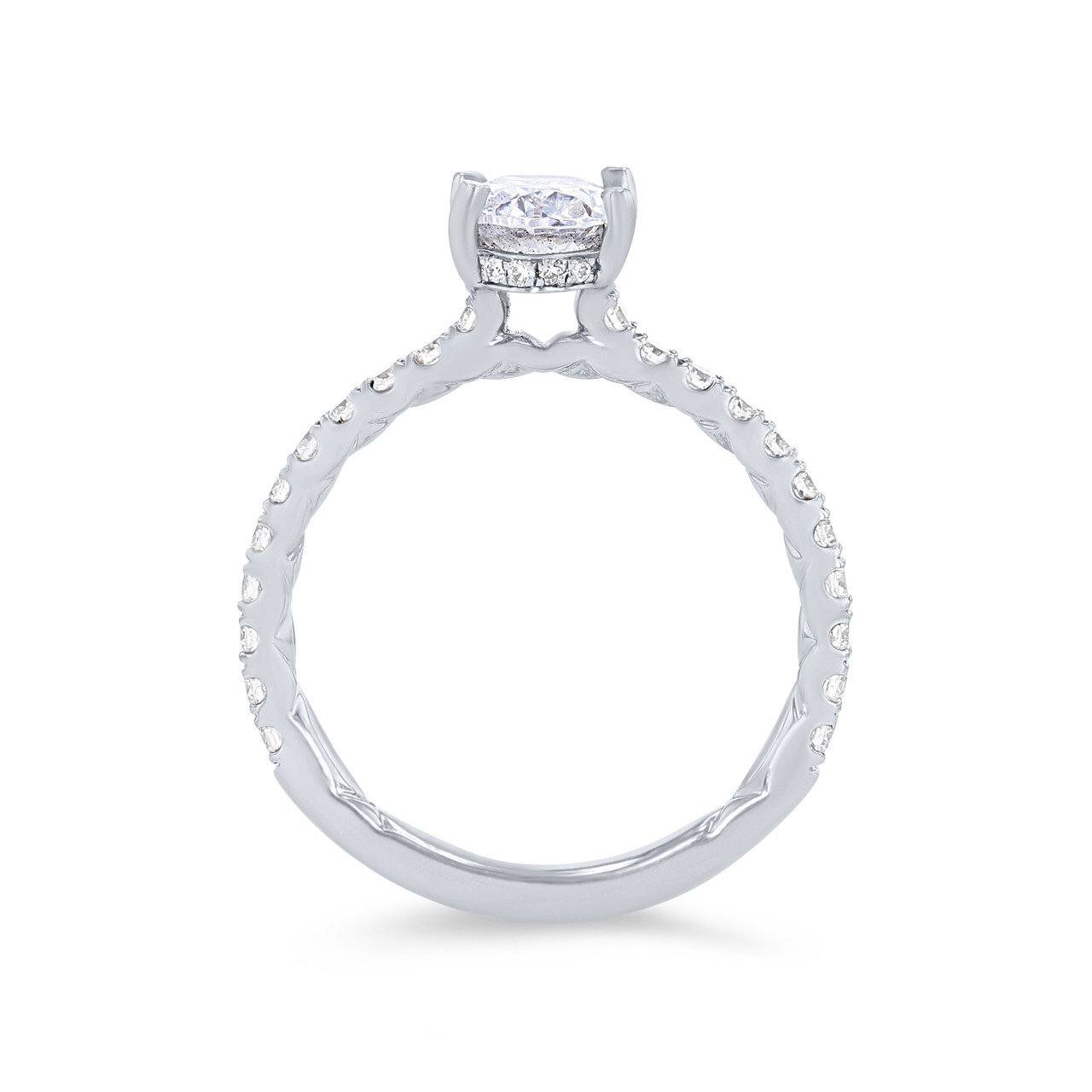 A. Jaffe Oval Hidden Halo Engagement Setting 2