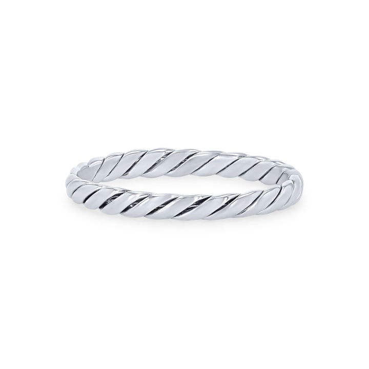 White Gold 14K Rope 2mm Band