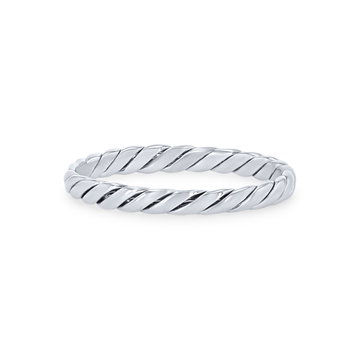 Rope 2mm Wedding Band In White Gold 14K