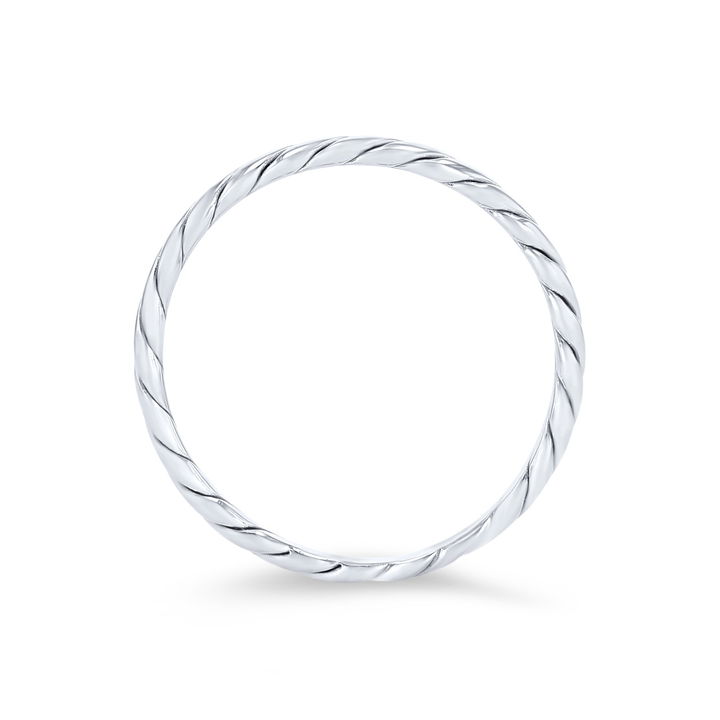 White Gold 14K Rope 2mm Band