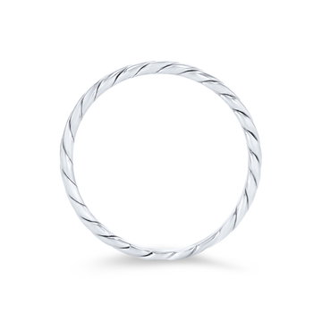 Rope 2mm Wedding Band In White Gold 14K