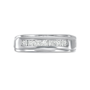 Princess Diamond Channel Wedding Band (1.00tw) In White Gold 14K