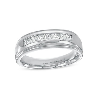 Princess Diamond Channel Wedding Band (1.00tw) In White Gold 14K