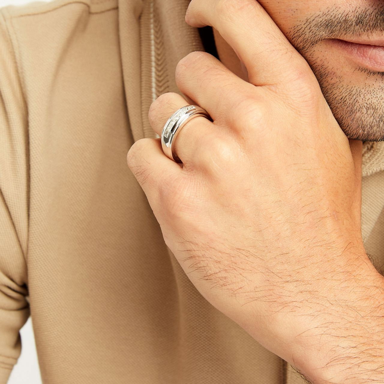 Princess Diamond Channel Wedding Band (1.00tw) 3