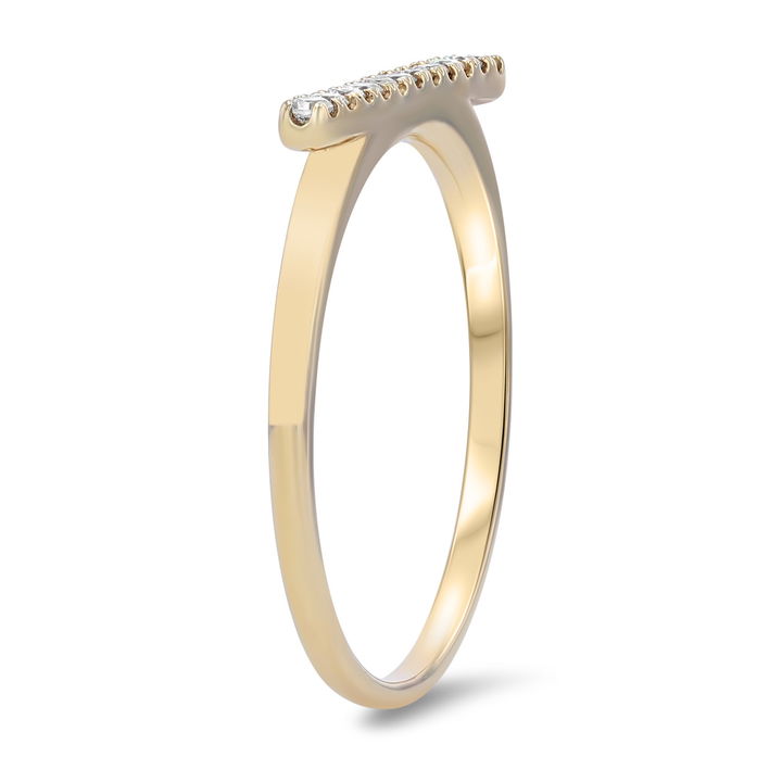 White Gold 14K Straight Bar Diamond Band