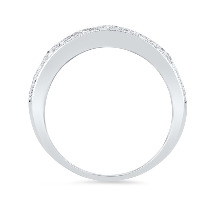 Vintage Inspired Diamond Band In White Gold 14K