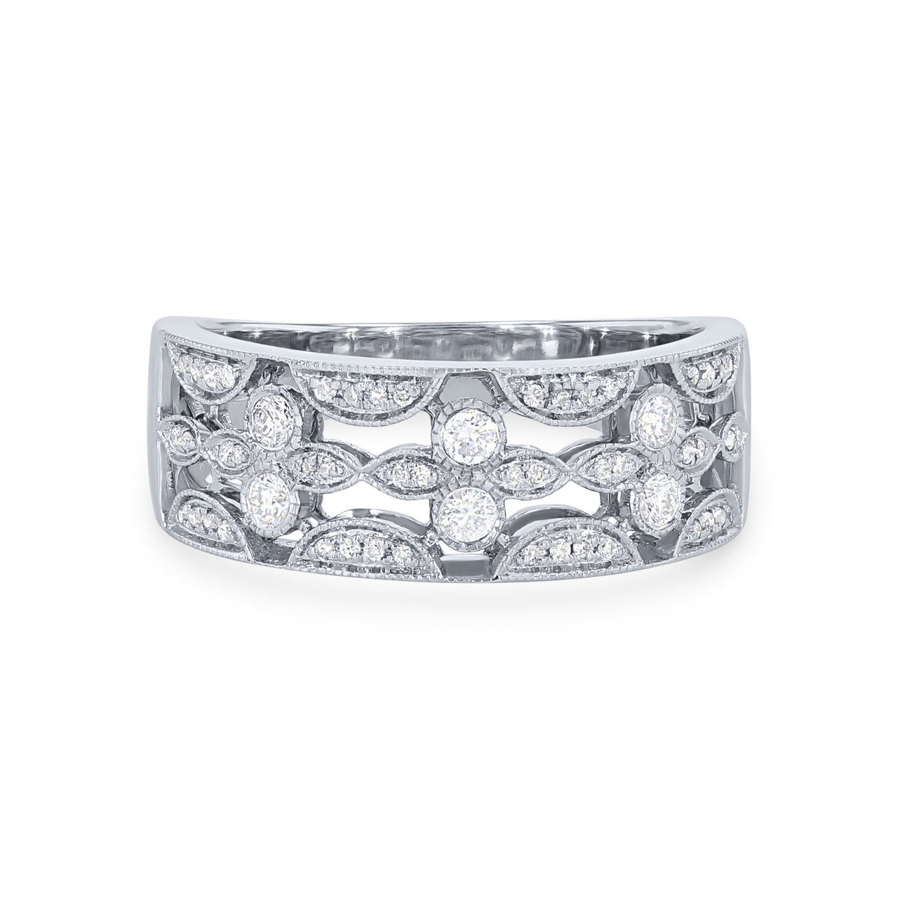 Vintage Inspired Diamond Band