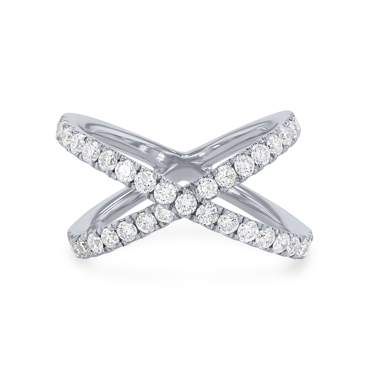 Diamond "X" Design Ring 0