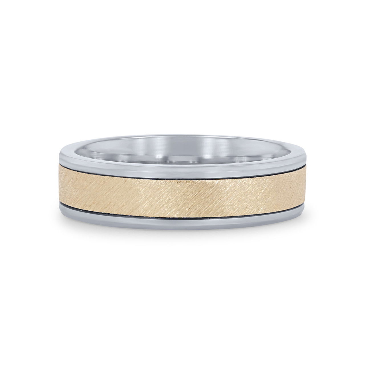 Wire Matte Bevel Edge 6mm Wedding Band
