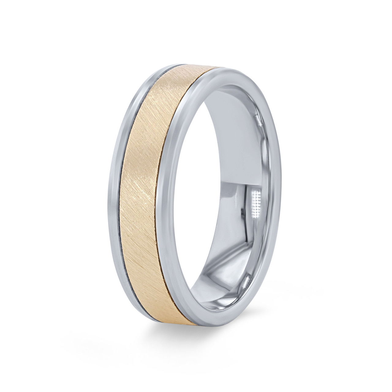 Wire Matte Bevel Edge 6mm Wedding Band