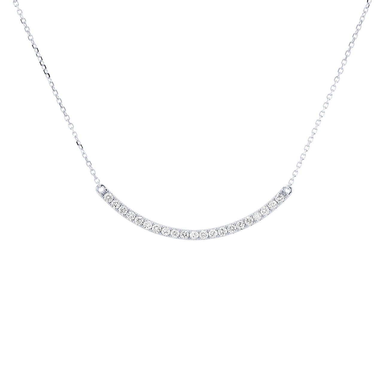 Diamond Curved Bar Pendant 0