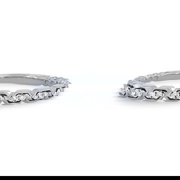 Geometric Beaded Diamond Wedding Band