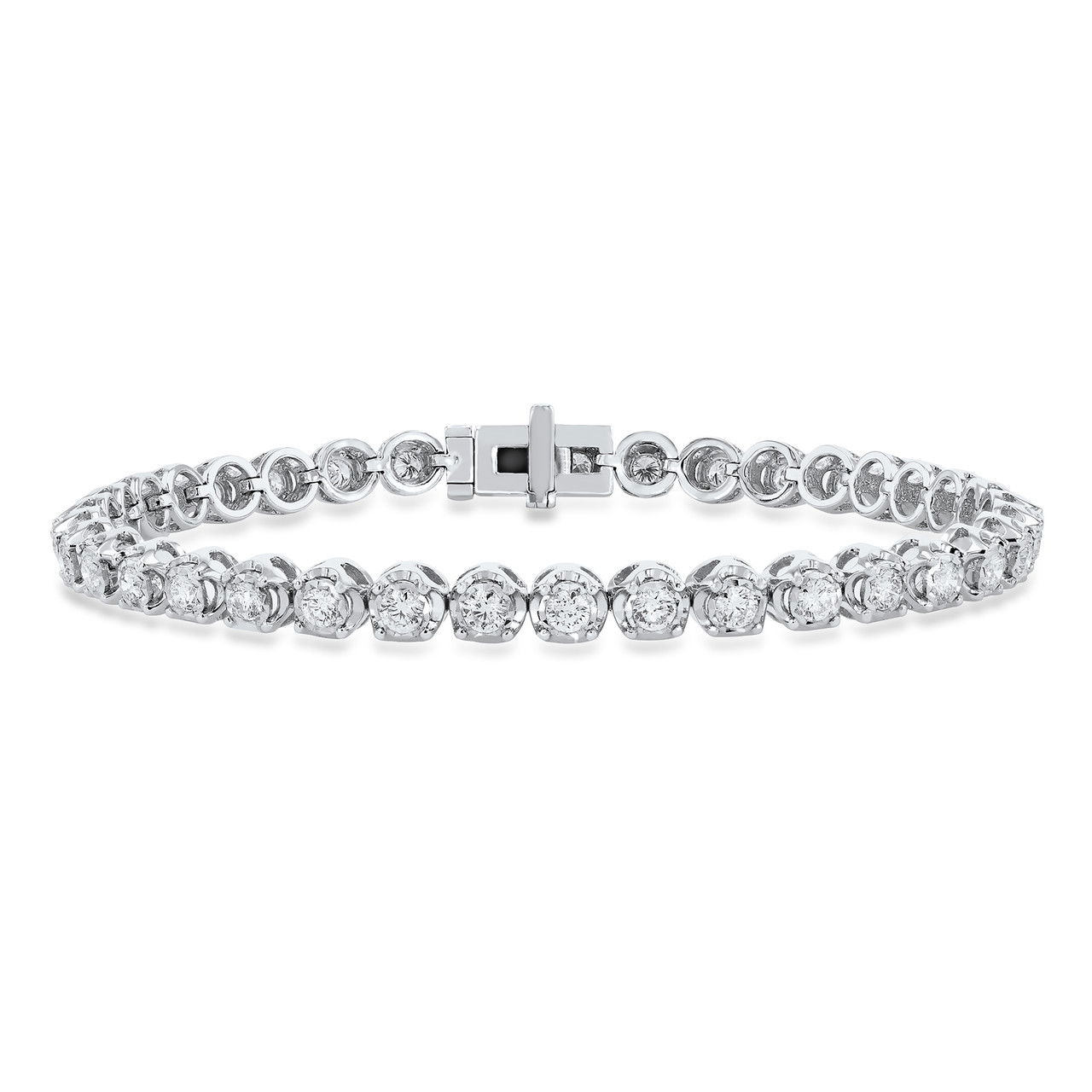Circular Illusion Diamond Tennis Bracelet 0