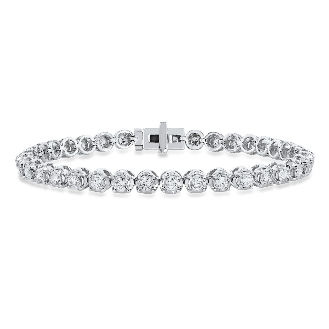 Circular Illusion Diamond Tennis Bracelet 0