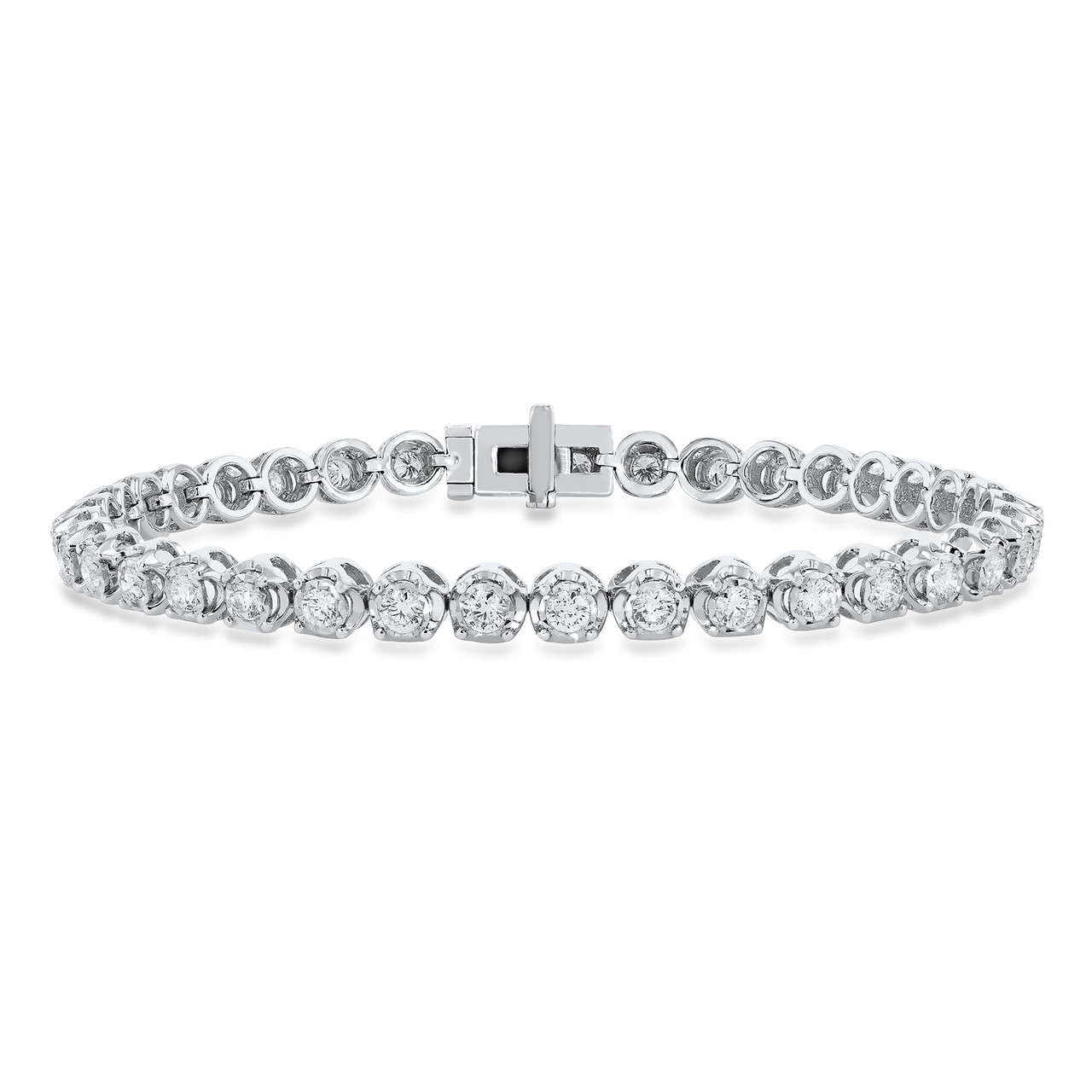 Circular Illusion Diamond Tennis Bracelet 0