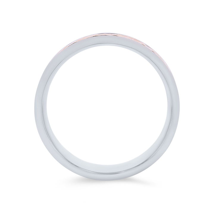 White Gold 14K Vertical Hammered 8mm Wedding Band